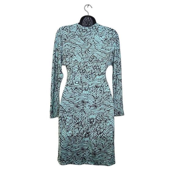 Mara Hoffman V-Neck Silk Dress Long Sleeve - Picture 4 of 7